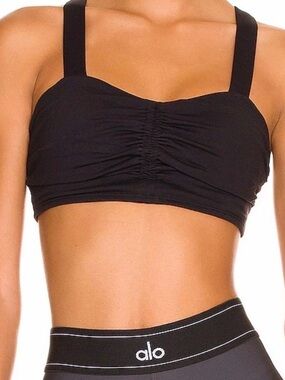 ALO Yoga Black Cinch Bra Small